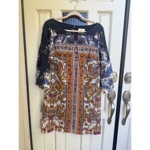 Maeve by Anthropologie Silk Boho‎ Paisley Print Dress Size 8